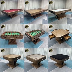 Table de <span class=keywords><strong>billard</strong></span> multi-jeux en bois massif de luxe moderne Jiujiang, personnalisable, avec options de hockey sur <span class=keywords><strong>air</strong></span> et baby-foot, en gros, à vendre - Product Image 6