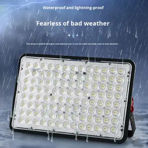 Faro LED <span class=keywords><strong>Solare</strong></span> ad Alta Potenza 200W/400W/600W, Impermeabile IP66, <span class=keywords><strong>Corpo</strong></span> in Alluminio, Certificato CE, Luce Diurna 6000K, Telecomando - Product Image 1