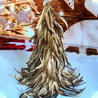 Goldene Hahnenfeder Weihnachtsbäume für Außenbereiche, Innenräume, Büro, Zimmer, Feiertagsfeiern und Heimdekoration
