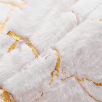 Hot Faux Rabbit Fur Memory Foam Rug Golden Foiled Pattern Carpet Toilet Carpet Set Shaggy Bath Mat