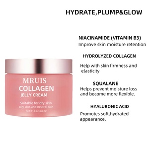 Crème gelée au collagène pour tous types de peaux, lotion hydratante et éclaircissante pour le visage avec niacinamide, vitamine B3, ingrédients de squalane - Product Image 2