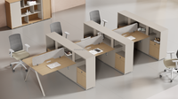 Bureaux et postes de travail modernes convertibles et extensibles avec cadre de bureau - Matériel bois + métal