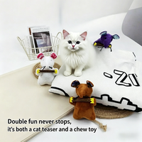 Nouveautés : Jouets pour chat en peluche 3 couleurs avec bâton de Silvervine naturel – Jouets interactifs à mâcher pour chat