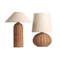 Lampe de chevet en bambou style Wabi-sabi, vintage, style américain médiéval, décoration artistique pour maison d'hôtes, éclairage d'ambiance pour bureau