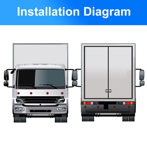 Ccenten xe tải 4-kênh Radar 1-chiều AHD xe tải máy ảnh 7-inch màn hình đảo ngược tầm nhìn hệ thống điện áp rộng Radar giải pháp - Product Image 6