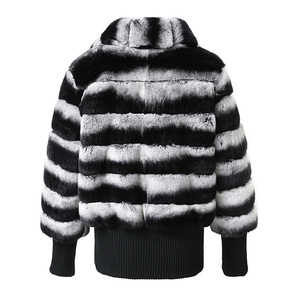 جاكوكو فاخر الشتاء شينشيلا حقيقية معطف الفراء الحقيقي أرنب الفراء سترة النساء - Product Image 2