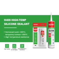 H400 Red Acetic High-Temp Silicone Sealant 25g 50g untuk Mesin Mobil Perekat Tahan Lama untuk Konstruksi Kulit Pengemasan