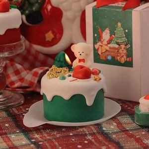 カスタムギフト クリスマスギフト ホームデコレーション 手作り 環境に優しい アロマセラピー ソイワックス 香り付き ベアーキャンドル - Product Image 5