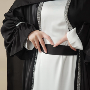 Nuevo Conjunto Exclusivo de 4 Piezas con Pedrería y Cuentas, Talla Grande, Largo hasta el Tobillo, con Hiyab, Vestidos Abaya de Fiesta para Mujeres Musulmanas - Product Image 2