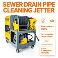 Machine de nettoyage de canalisations haute pression JZC 2900 PSI 60 LPM avec équipement de rétraction automatique des tuyaux