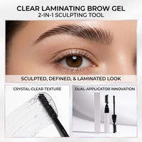 Gel Sourcils Nude, Flacon Clair, Double Embout, Utilisation Facile, Vente en Gros