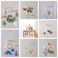 Nouveau-né apaisant jouet transfrontalier en métal doux lit cloche pendentif feutre vent carillon Animal lit suspendu hochet nouveau bébé lit suspendu jouet