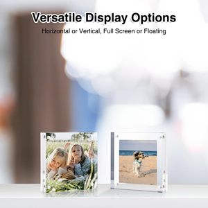 <b>5X5</b>" 4X4 " Strong Magnetic Acrylic <b>Photo</b> <b>Frame</b> Acrylic square Picture <b>Frame</b> - Product Image 3