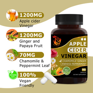 OEM Private Label Apple Cider Vinegar Capsules with Papaya and Peppermint Herbal Supplement Weight Management - Product Image 2