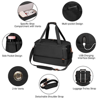 Sac de sport en nylon, sac de voyage, sac de sport de loisirs, sac de yoga, sac de sport portable rose, sac de voyage, sac de sport, sac de sport à bandoulière, sac de week-end