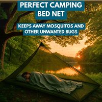 Moustiquaire de camping 7,2x3,9x3,28 FT pour l'extérieur, idéale pour le camping et la randonnée, avec piquets de tente, moustiquaire anti-insectes