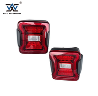 Populaire aftermarket auto accessoires feu arrière led rouge feu arrière remplacement ABS feu arrière pour wrangler jl 17 +