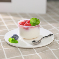 Gobelets à dessert en plastique avec couvercle récipient pour parfait et pudding au yaourt épaissi pour fruits et crème glacée