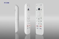 Télécommande TV KEYUAN TY-23B à commande vocale pour Netflix avec 4 boutons personnalisables et antichoc, pour piles AAA, portée de 20 m