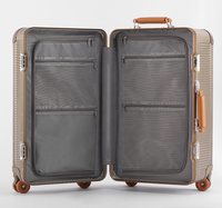 Valise de luxe grande capacité avec logo personnalisé, bagage à roulettes de haute qualité, vente en gros de Chine