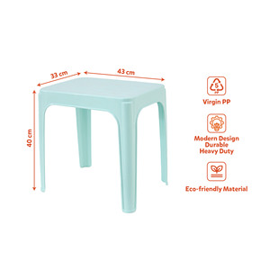 Waterproof PP Plastic Outdoor Rectangular Modern Dining <b>Table</b> Stackable <b>Foldable</b> Extendable Lightweight Durable Pastel Color - Product Image 2