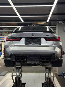 Pour <span class=keywords><strong>BMW</strong></span> G80 G81 M3 G82 G83 M4 Competition CS 2020-2026, diffuseur de pare-chocs arrière inférieur en carbone style RSC, séparateurs latéraux, couvercle - Product Image 4