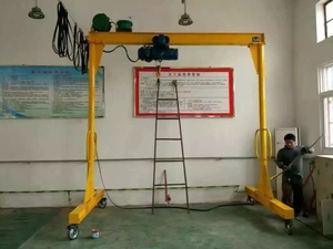 Grues mobiles à portique pour extérieur avec hauteur de levage de 5 m, 10 m max. Boîte de vitesses moteur incluse, capacité de charge nominale de 2 à 3 tonnes - Product Image 3