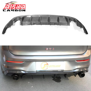 Difusor Trasero AISKA de Fibra de Carbono Seca, Nuevo Clip Incluido, Reemplazo de Labio de Parachoques Trasero para Volkswagen <span class=keywords><strong>Golf</strong></span> 8 <span class=keywords><strong>GTI</strong></span> 2020+ - Product Image 1