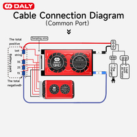Daly pour équilibreur actif Li-ion LifePO4 3S-32S 12V-72V 150A-200A avec Bluetooth, UART, capteur de température et base en matériau FR-4