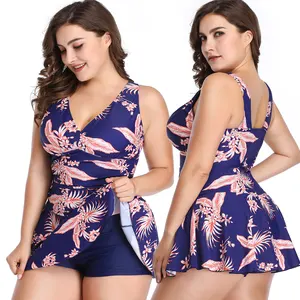 प्लस आकार जाँघिया गर्मियों सेक्सी XXXXXL रूढ़िवादी के साथ मुद्रित गहरी वी Swimdress बिकनी समुद्र तट पहनने Swimwear के महिलाओं के लिए