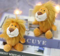 Mini lion en peluche à suspendre, faible MOQ, directement de l'usine, NOUVEAU, mignon, doux, en coton PP, porte-clés personnalisé, 15 cm, pas cher