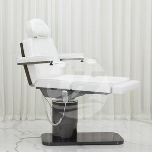 Base Rosa cama de masaje cosmético eléctrico 4 Motor ajustable silla Facial alta oro Acero inoxidable salón de belleza muebles modernos - Product Image 1