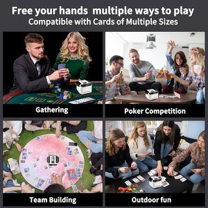 Barajador <span class=keywords><strong>de</strong></span> <span class=keywords><strong>Cartas</strong></span> Automático Moderno <span class=keywords><strong>de</strong></span> Lujo 2 en 1 Ultra Silencioso con Rotación <span class=keywords><strong>de</strong></span> 360° para Juegos <span class=keywords><strong>de</strong></span> Mesa MAX 6 Lithium - Product Image 2