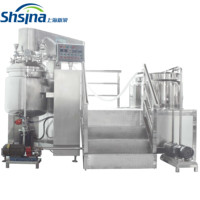 Tanque de Mezcla con Calentamiento y Revestimiento de Acero Inoxidable con Agitador para Champú, Jabón Líquido, Detergente, Cosméticos y Alimentos