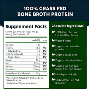 Doğal 100% çim beslenen kemik Broth anında toz kollajen diyet takviyesi zengin hizmet başına 13g <span class=keywords><strong>Protein</strong></span> yetişkin özel etiket - Product Image 5