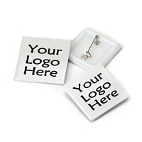 Botones Personalizados de 32 mm, 44 mm y 58 mm, Botones Cuadrados con Pin, Botones Publicitarios Cuadrados