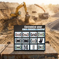 Télécommande industrielle universelle entièrement automatique à code fixe personnalisée DLK DH-RC-23 avec une bonne sensibilité pour les excavateurs et les grues