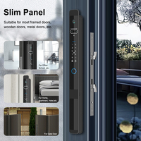 Kunci Pintu Pintar Interkom Pengenal Wajah 3D Eropa Tahan Air dengan Paduan Aluminium /Wi-Fi Tanpa Gagang