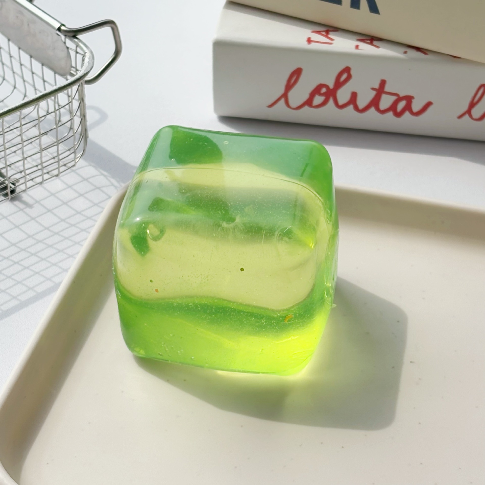 glaçons au maltose vert