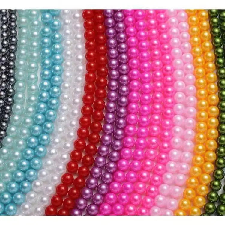 Perles AB en plastique pour la fabrication de bijoux, brillantes, blanches, de bonne qualité, rondes, de 4mm, g