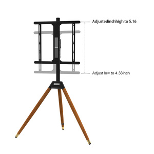 Tripod <strong>TV</strong> <strong>Stand</strong>, Modern <strong>Easel</strong> <strong>TV</strong> <strong>Stand</strong> for 23 to 65 Inch Screens, Portable <strong>TV</strong> Floor <strong>Stand</strong> with Beech Wood Legs <strong>Stand</strong> - Product Image 3