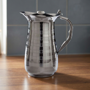 Kitchen Water <b>Jug</b> With Ribbed Lines Stainless Steel <b>Insulated</b> Tumblers White Stainless at Wholesale Price - Product Image 3