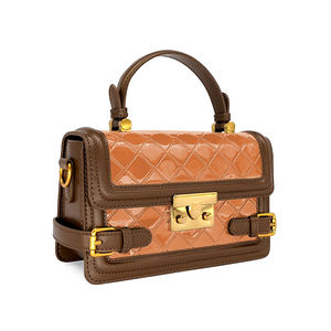 Bolso de lujo de mujer, bolso de mano de cuero en relieve para mujer, bandolera portátil informal, bolso de hombro vintage popular para mujer - Product Image 3