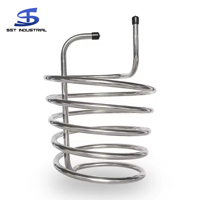 Bobine de tube en spirale Excellente qualité 304 316 Acier inoxydable Traitement Personnalisation Bobine d'échangeur de chaleur pour réservoir d'eau