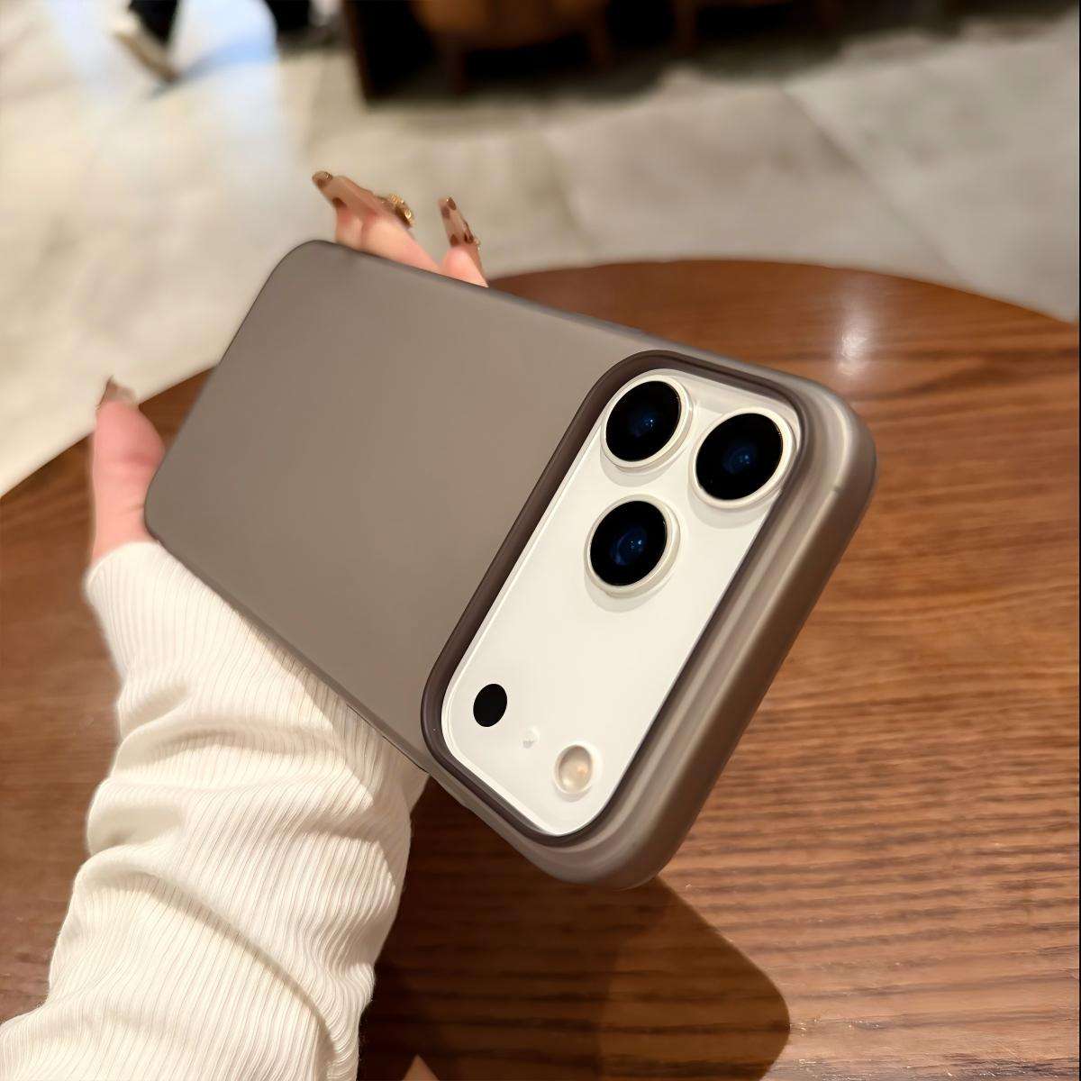 [Negro translúcido] Niebla de hielo esmerilada Antihuellas