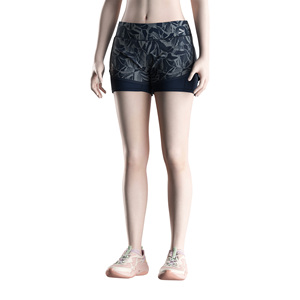 Anti-friction Women's Double Layer Running Shorts Laser Drilled Side <b>Venting</b> for Sprint CrossFit - Product Image 5