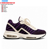 Chaussures de course pour hommes en gros, design personnalisé, imprimé animal, robustes, respirantes, confortables, durables, tendance et à la mode