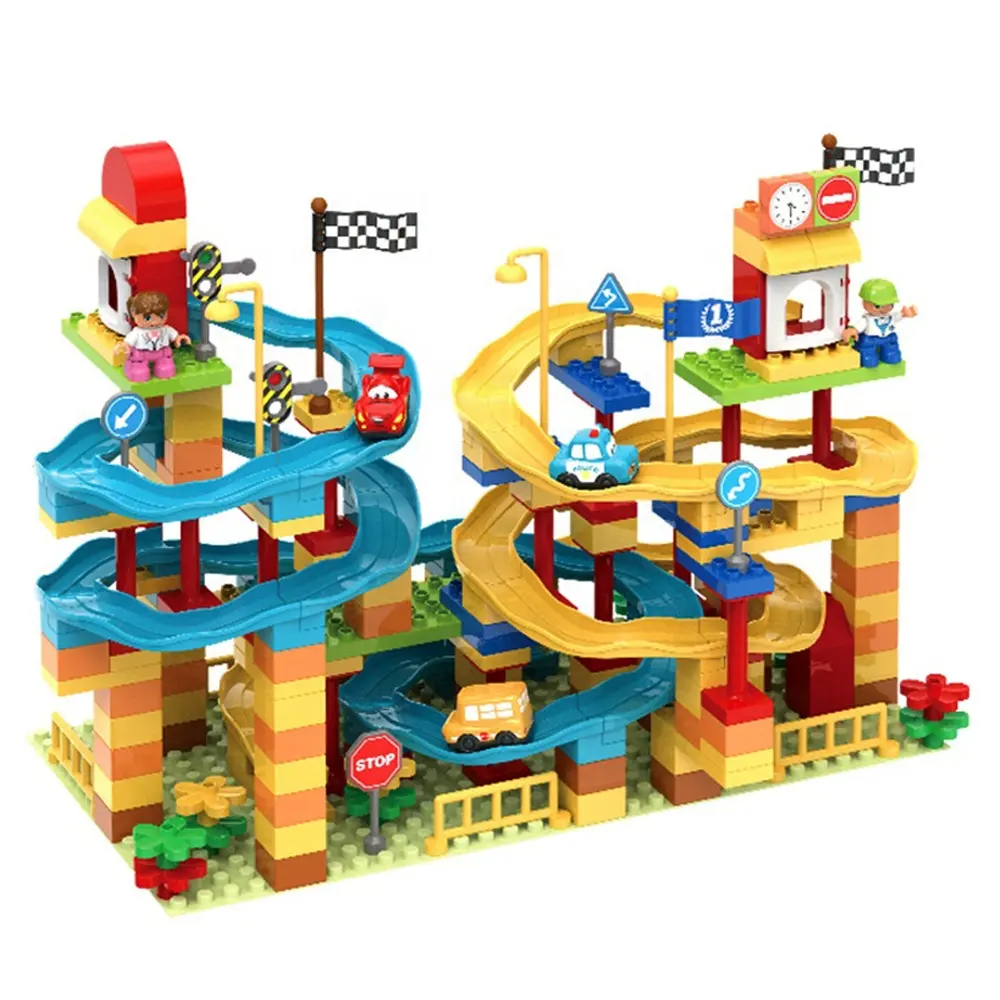 Kids educational toys compatible with legoingly racing car plastic blocks sets 200pcs city building blocks