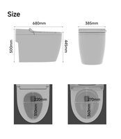 WC intelligent en céramique de luxe, non électrique, à chasse d'eau par bouton poussoir, avec chasse d'eau avant et arrière, pour salle de bain d'hôtel, à siphon en S, de haute qualité