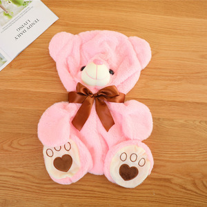 Schattige ongevulde pluche teddyberen pop met zachte leren huid, knuffelberen, zacht speelgoed, beren speelgoed cadeau's - Product Image 3